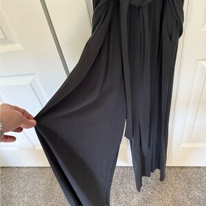 Banana Republic Charcoal Grey Sleeveless Wide Leg Jumpsuit Size Large